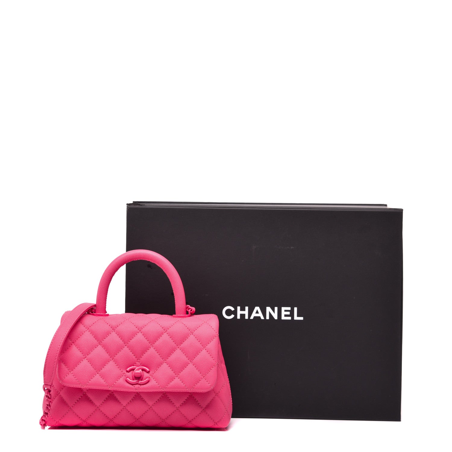 Chanel Caviar Quilted Incognito Mini Coco Handle Flap Pink 10 of 10