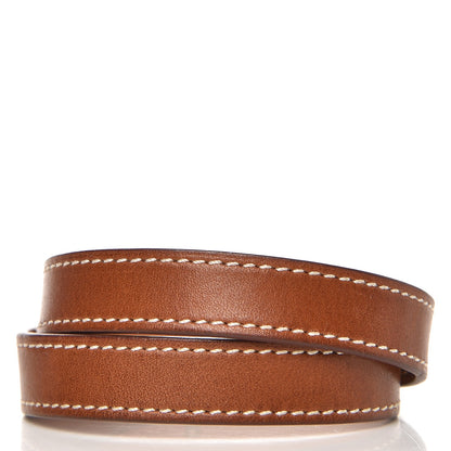 Hermes Barenia Kelly Double Tour Bracelet M Fauve 3 of 5