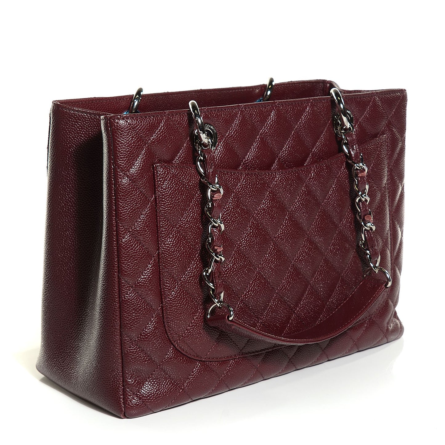 Caviar Quilted Grand Shopping Tote GST Bordeaux