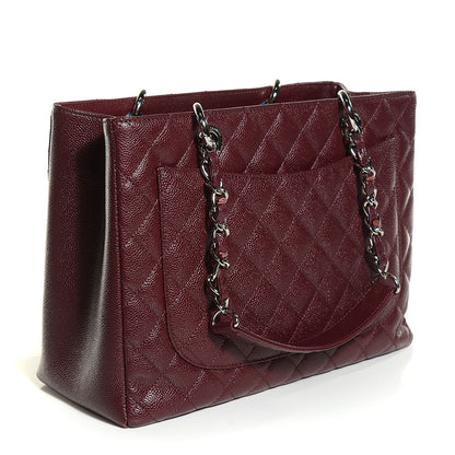 Chanel Caviar Quilted Grand Shopping Tote GST Bordeaux 3 of 8