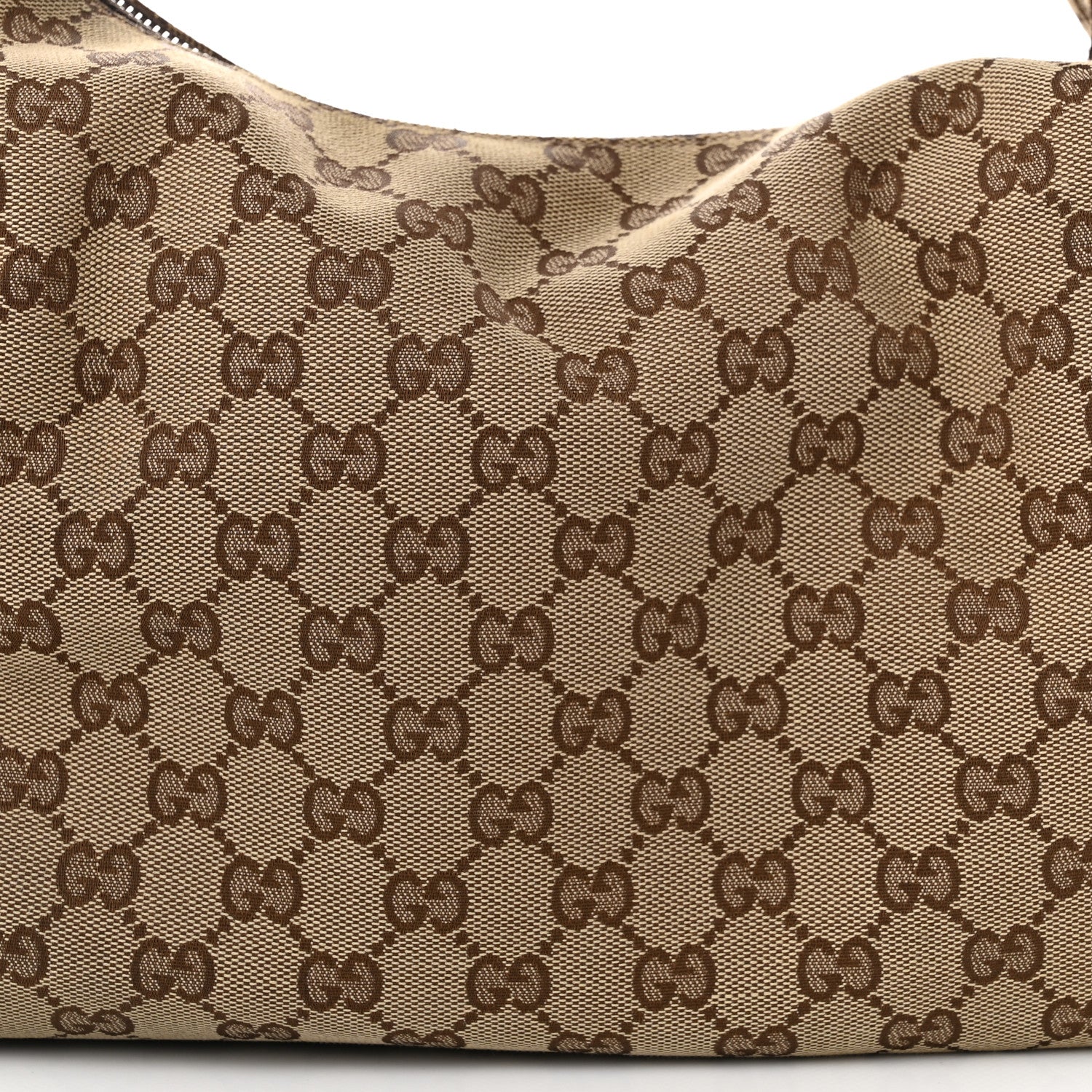 Gucci Monogram Medium Horsebit Chain Hobo Dark Brown 8 of 10
