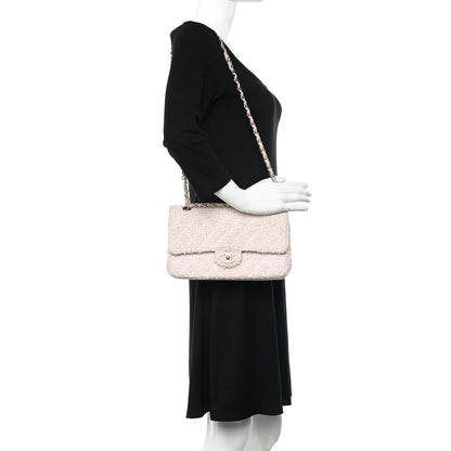 Chanel Tweed Medium Double Flap Pink 2 of 18