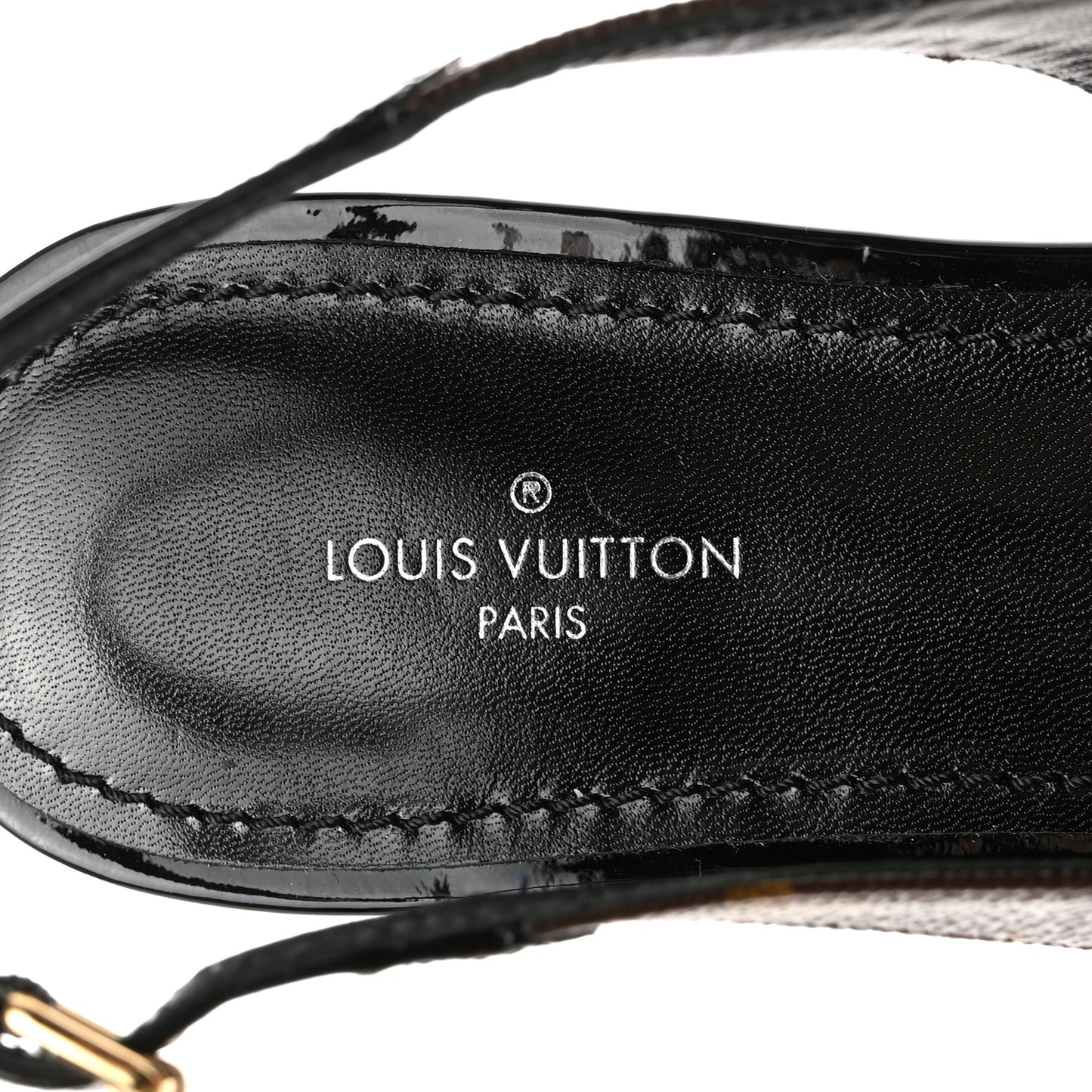 Patent Monogram Cherie Slingback Ballerina Flats 39