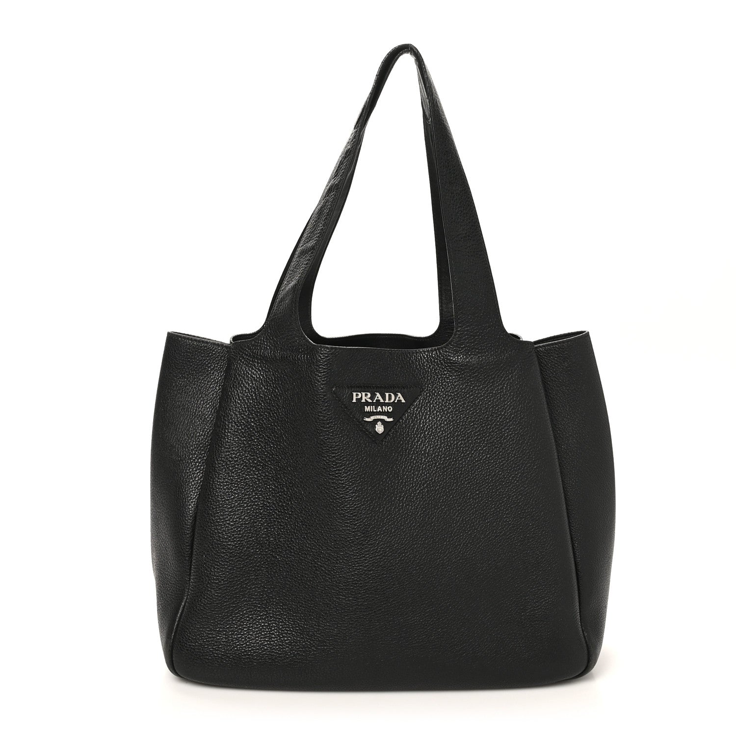 Prada Vitello Daino Soft Large Dynamique Tote Black 1 of 12
