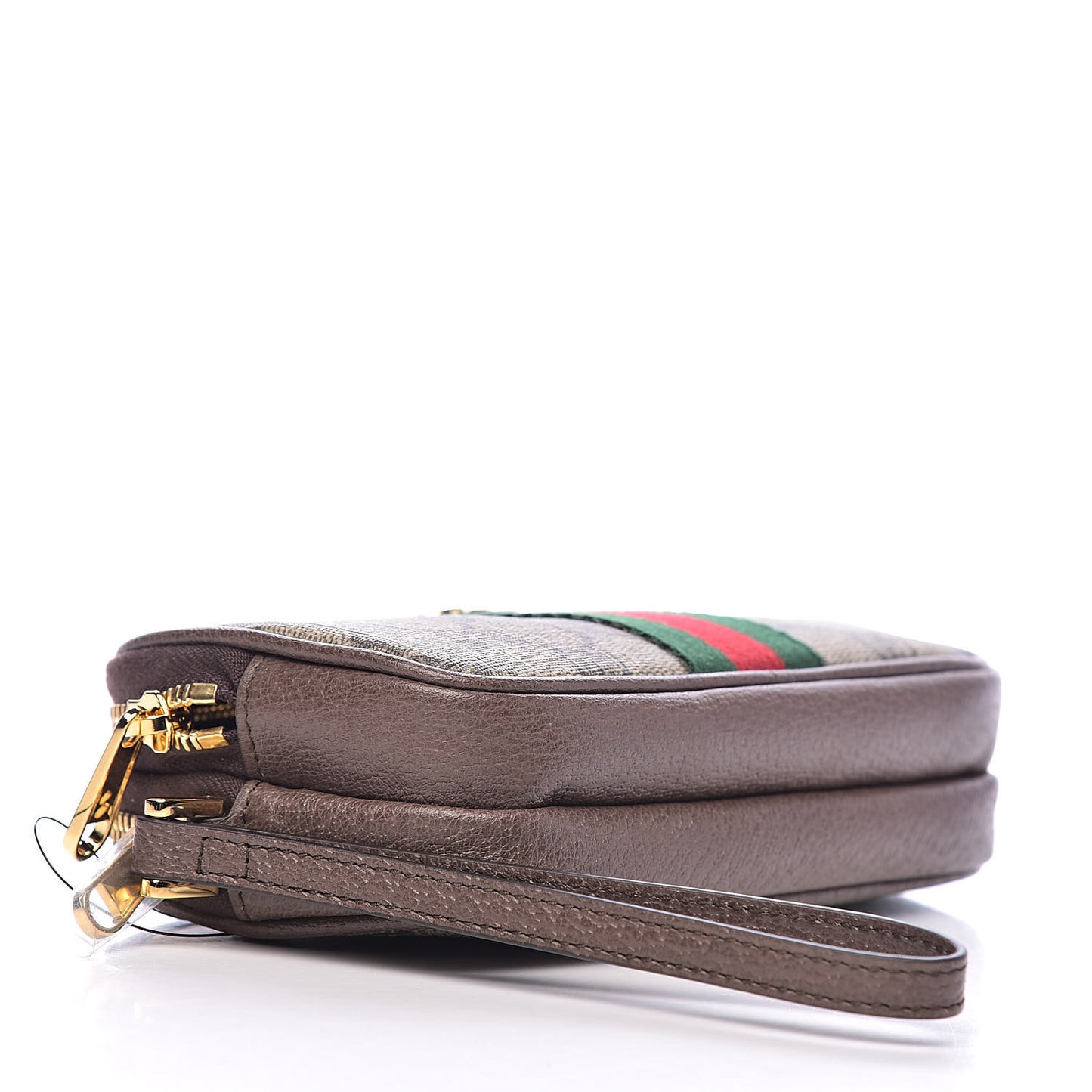 GG Supreme Monogram Web Ophidia Wristlet Beige New Acero