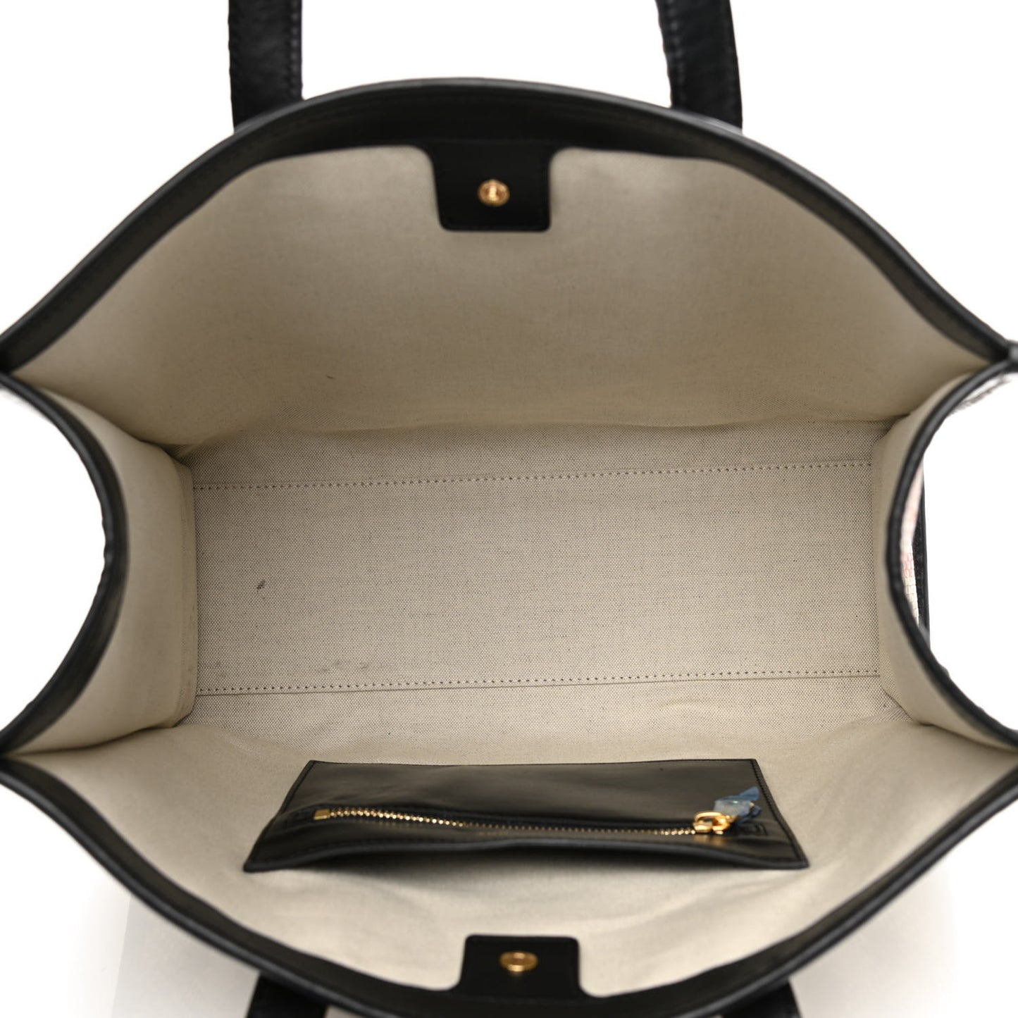 Calfskin Woven Vintage Check East West Book Tote