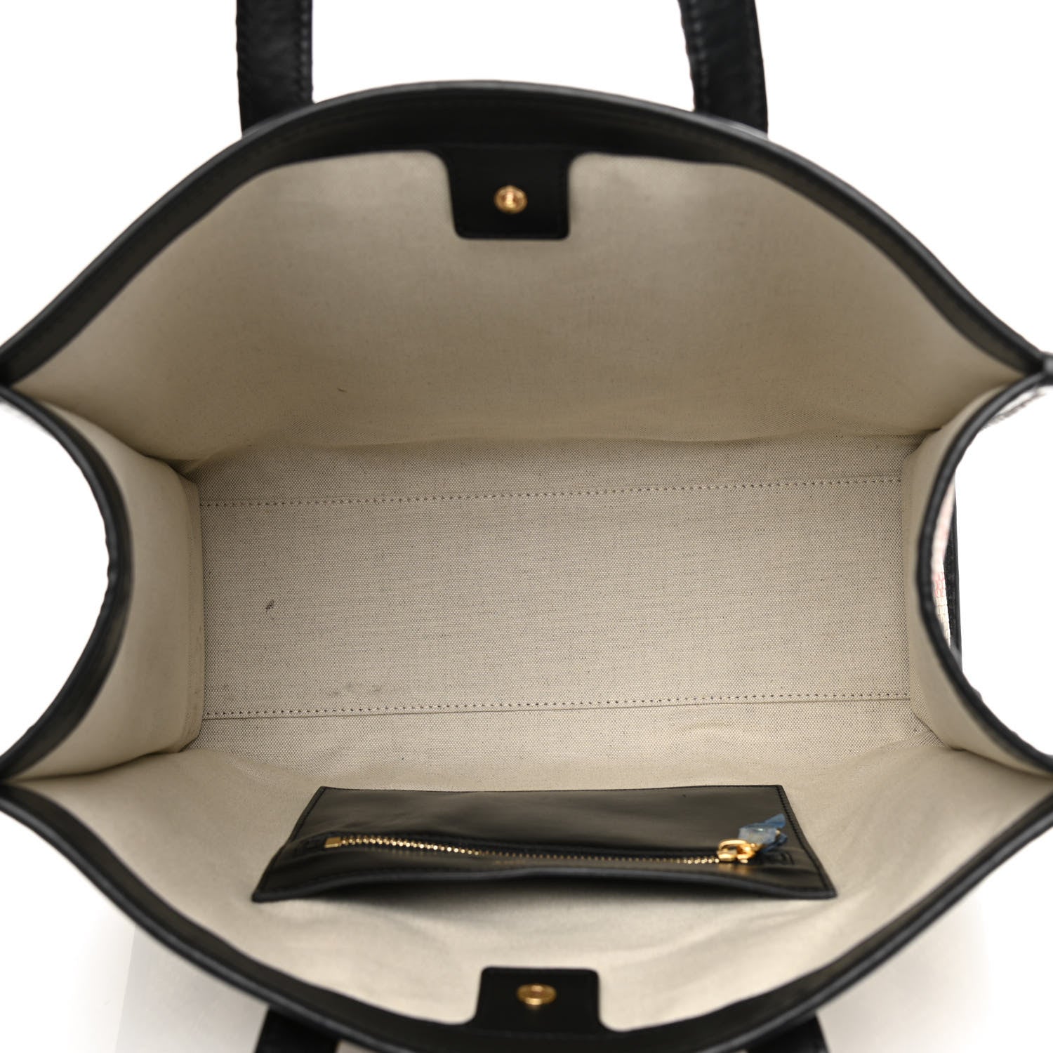 Burberry Calfskin Woven Vintage Check East West Book Tote 5 of 10