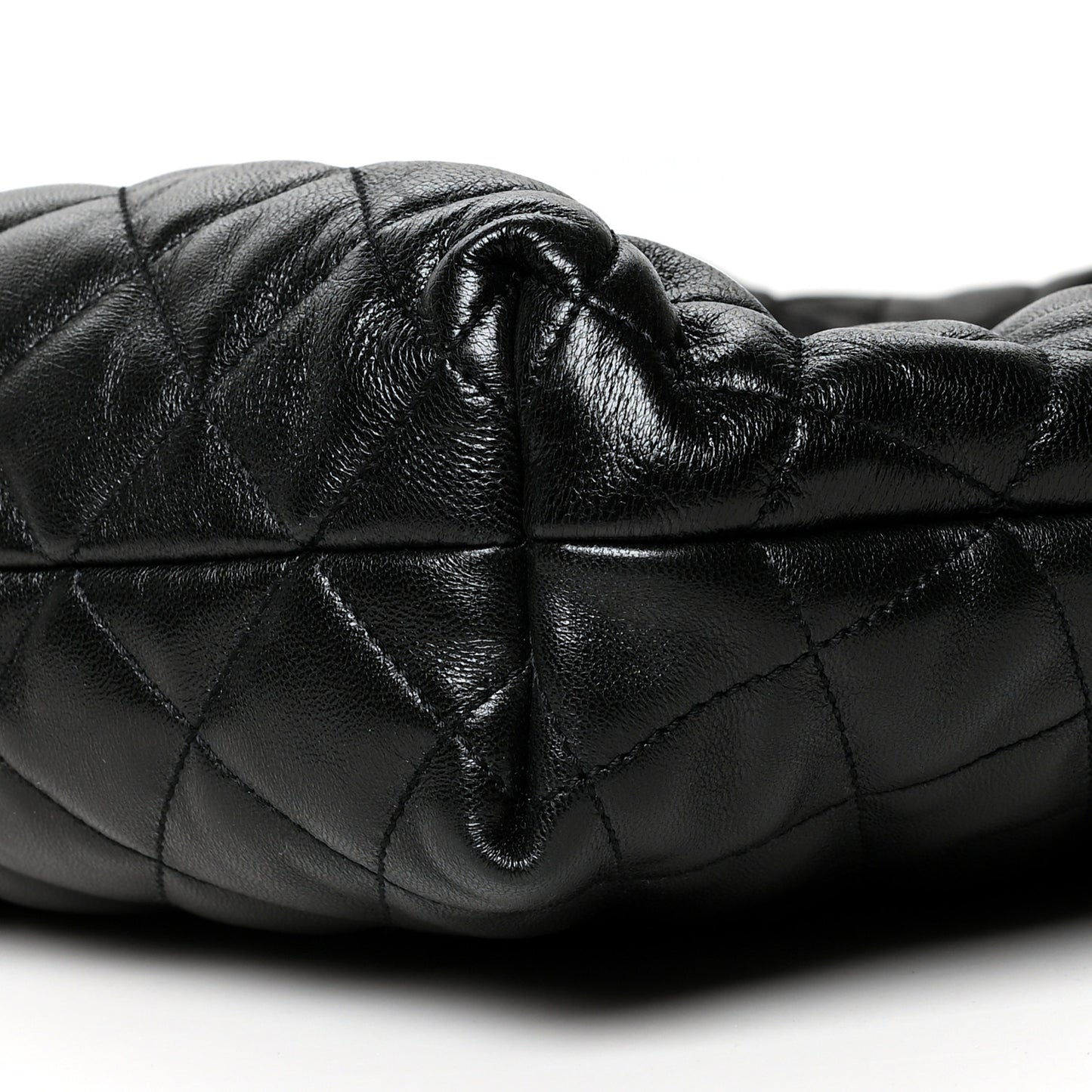 Lambskin Quilted Maxi Icare Shopping Tote Black