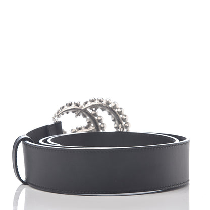Gucci Calfskin Crystal Double G 40mm Belt 85 34 Black 2 of 5