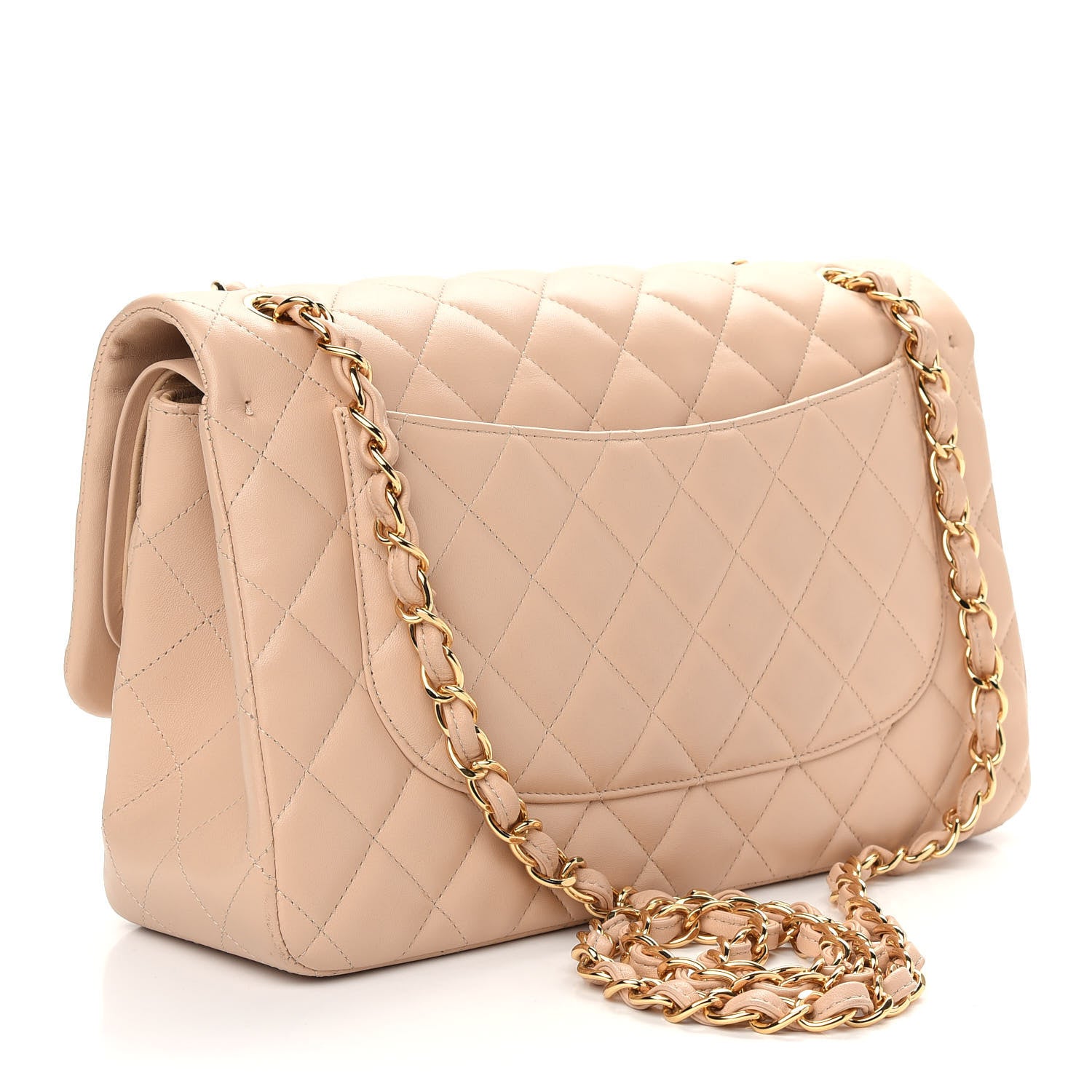 Chanel Lambskin Quilted Jumbo Double Flap Beige Clair 3 of 11