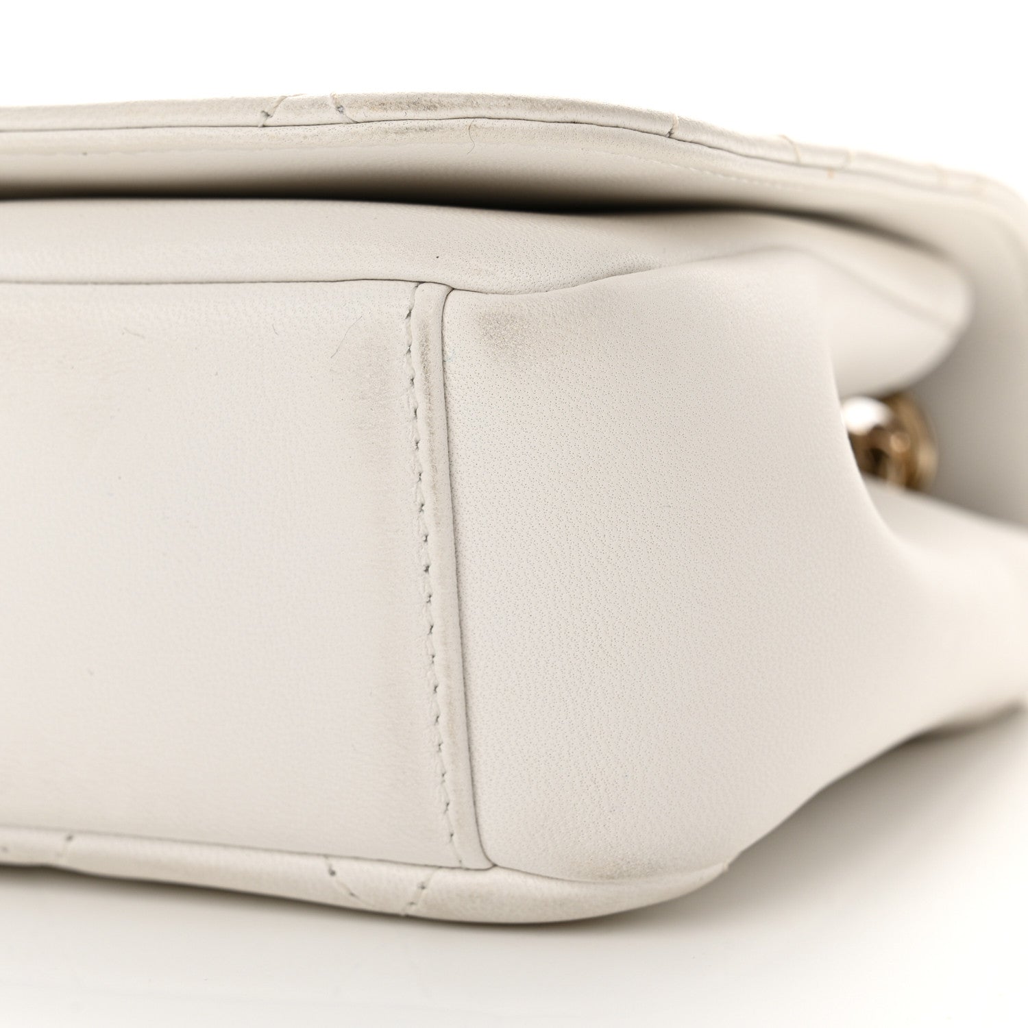 Chanel Lambskin Quilted Studded Beauty Begins Flap White 10 of 17