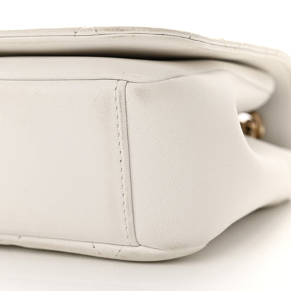 Chanel Lambskin Quilted Studded Beauty Begins Flap White 10 of 17