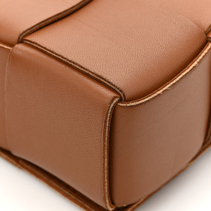Bottega Veneta Lambskin Maxi Intrecciato Cassette Crossbody Bag Caramel 12 of 13
