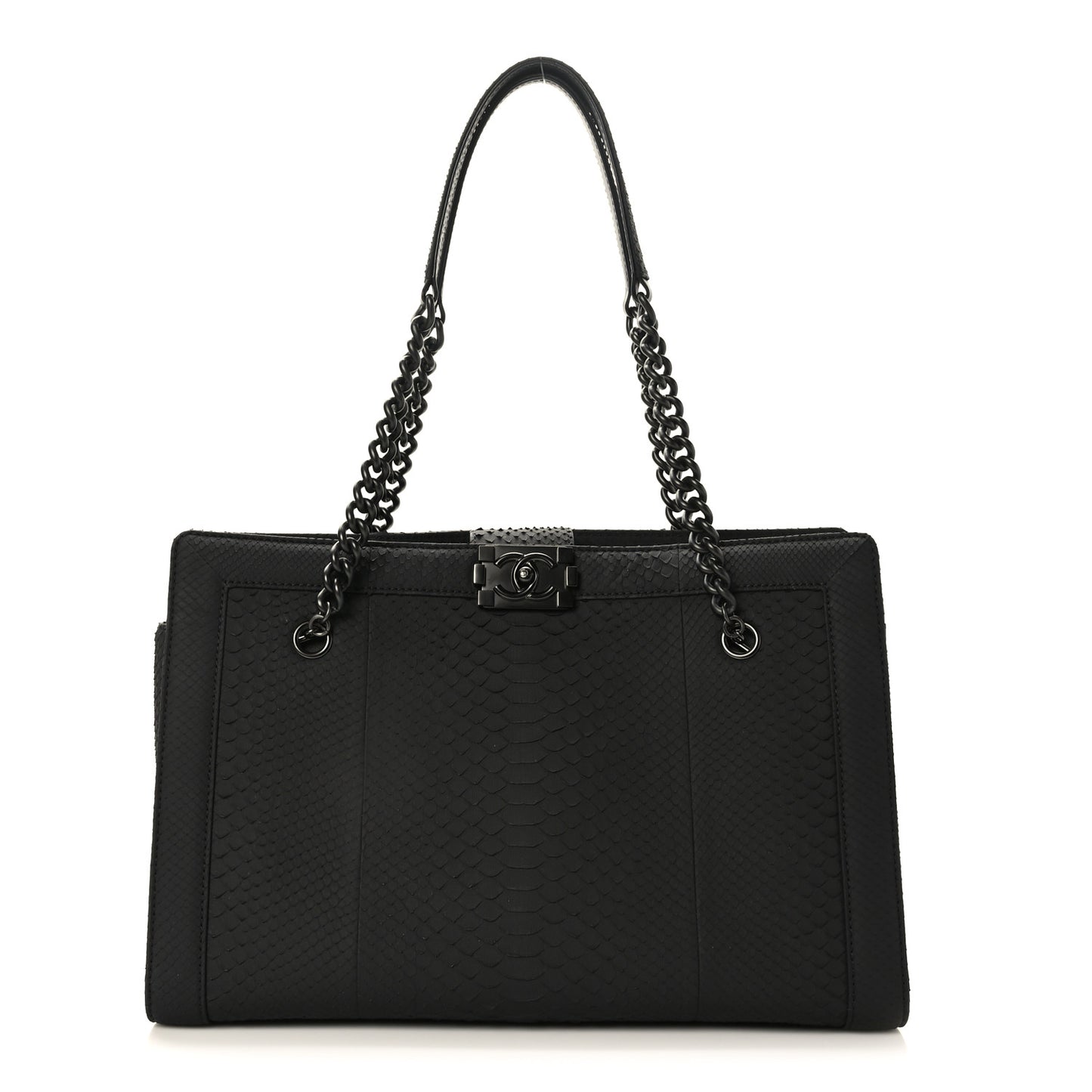 Snakeskin Boy Shopping Tote So Black