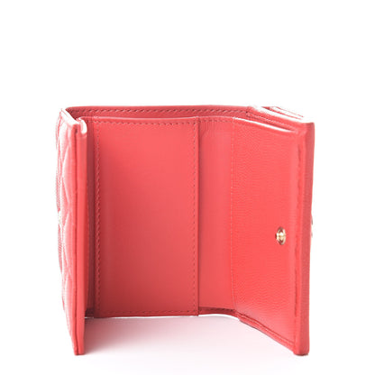 Chanel Caviar Quilted Compact Flap Wallet Red 5 of 12