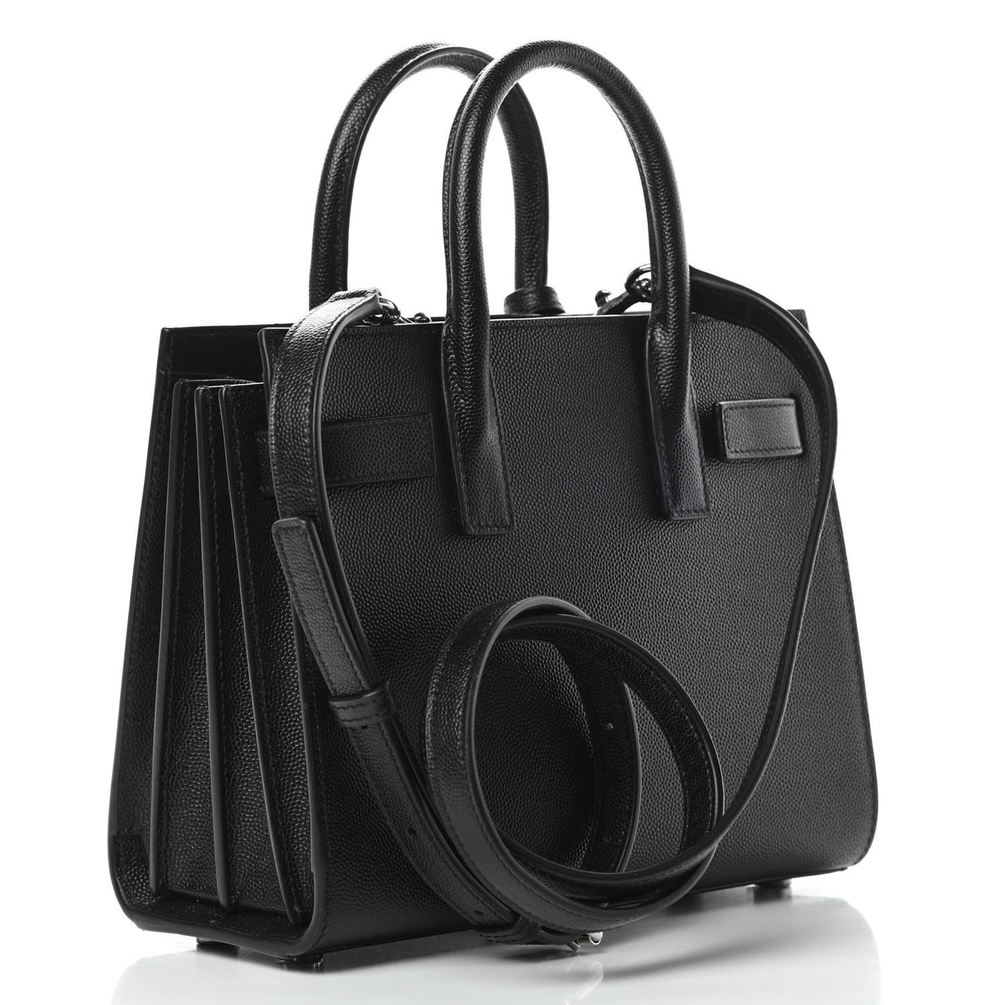 Grained Calfskin Nano Sac De Jour Black