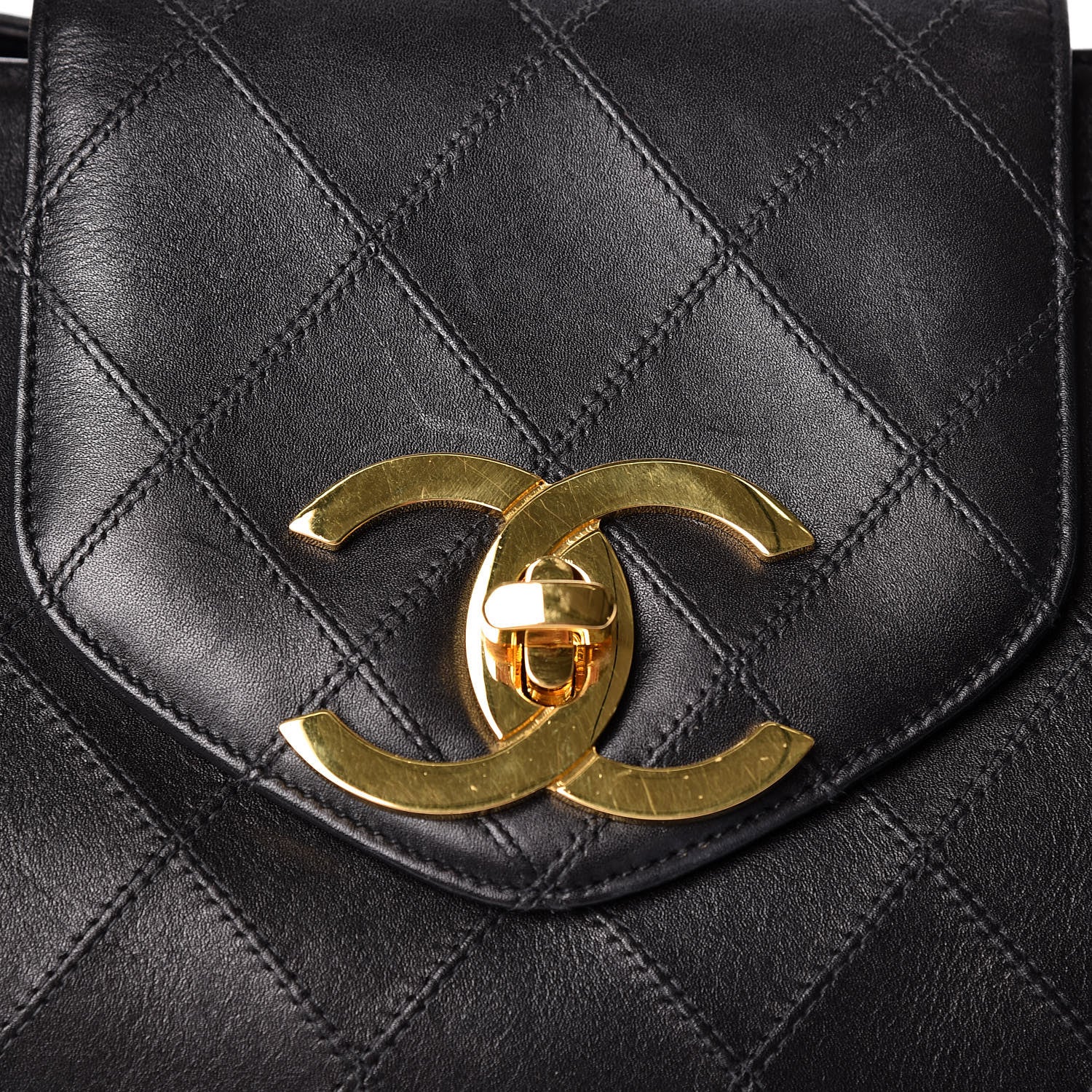 Chanel Calfskin Stitched XL Weekender Black 10 of 14