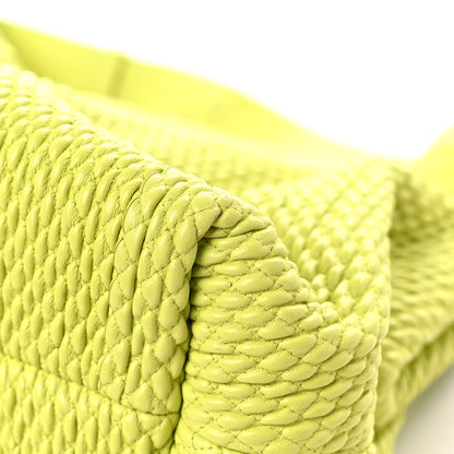 Bottega Veneta Lambskin Knit Large The Point Triangle Bag Seagrass 9 of 13