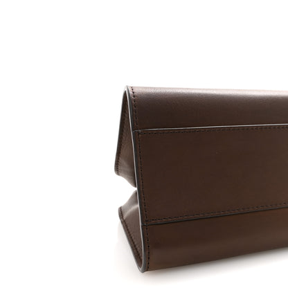 The Row Polished Saddle Calfskin Peggy Clutch Deep Brown 8 of 9