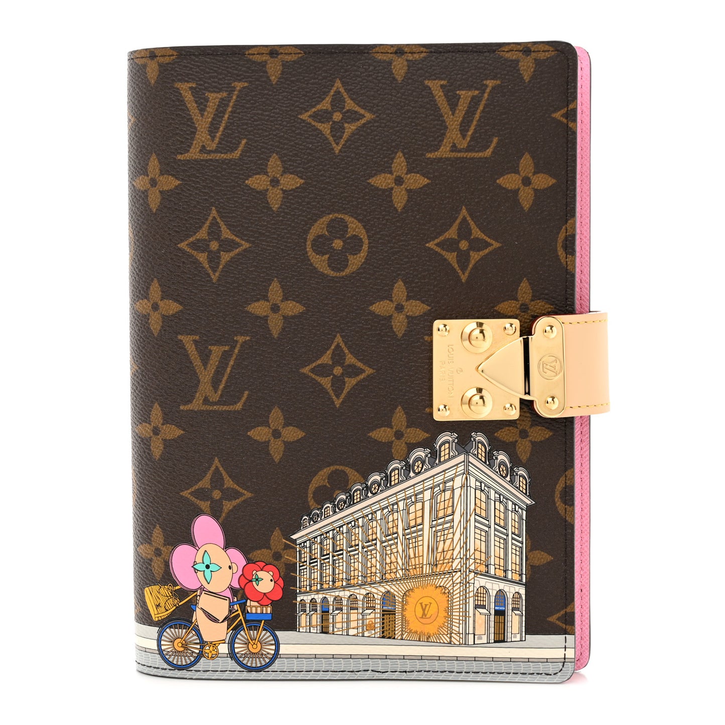 Monogram 2022 Christmas Animation Paris Notebook Cover Pink