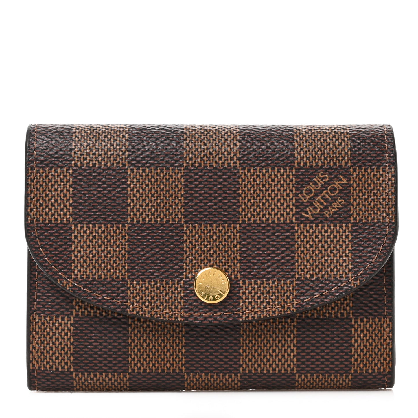 Damier Ebene Rosalie Coin Purse Rose Ballerine