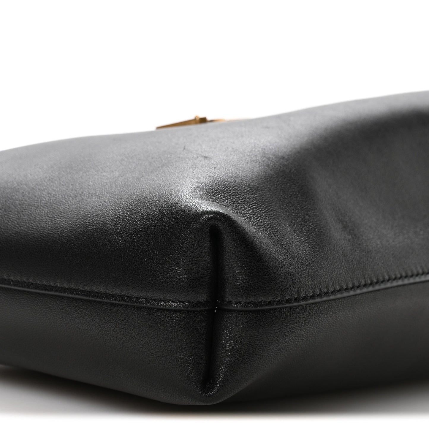 Lambskin Pochon Shoulder Bag Black