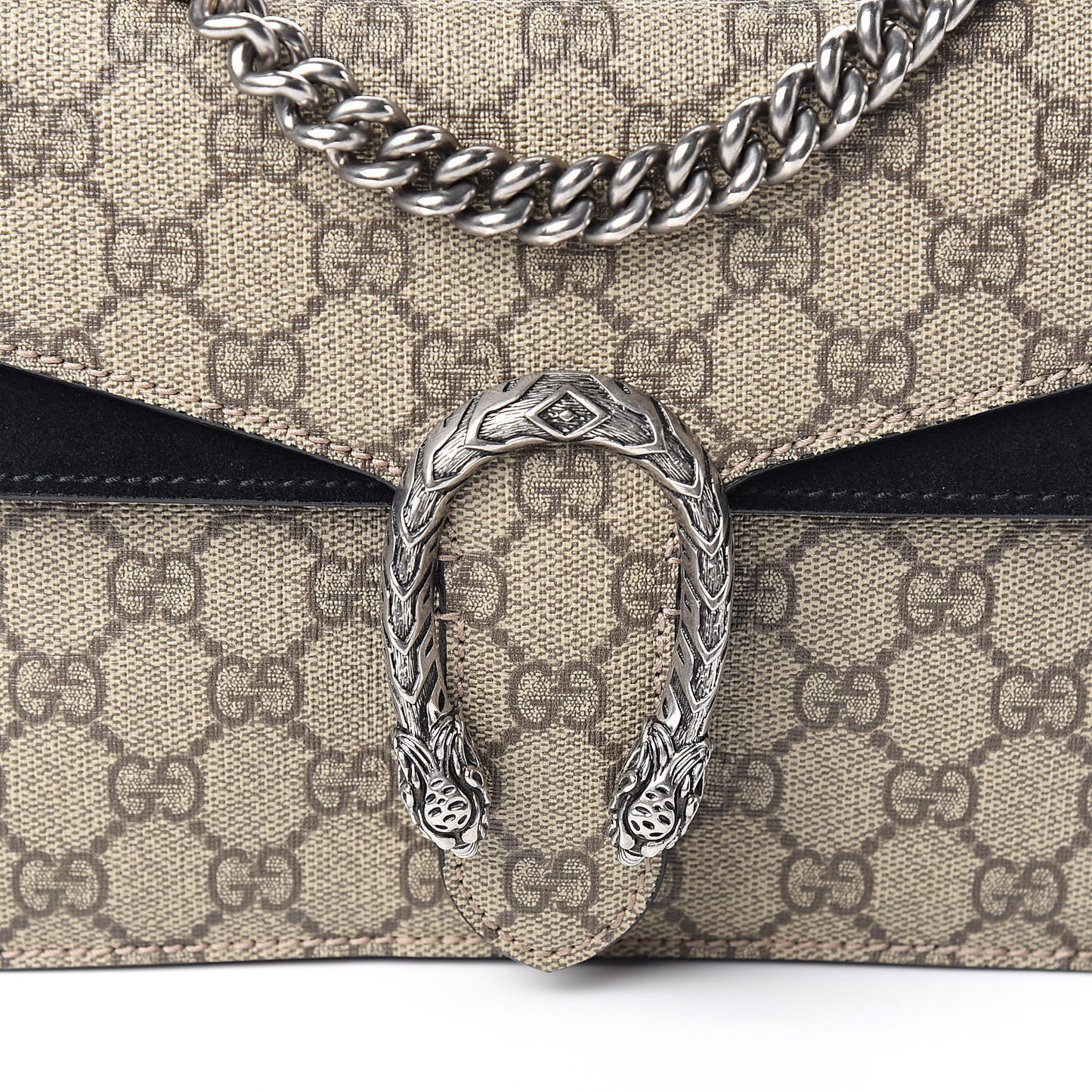 GG Supreme Monogram Mini Dionysus Shoulder Bag Black
