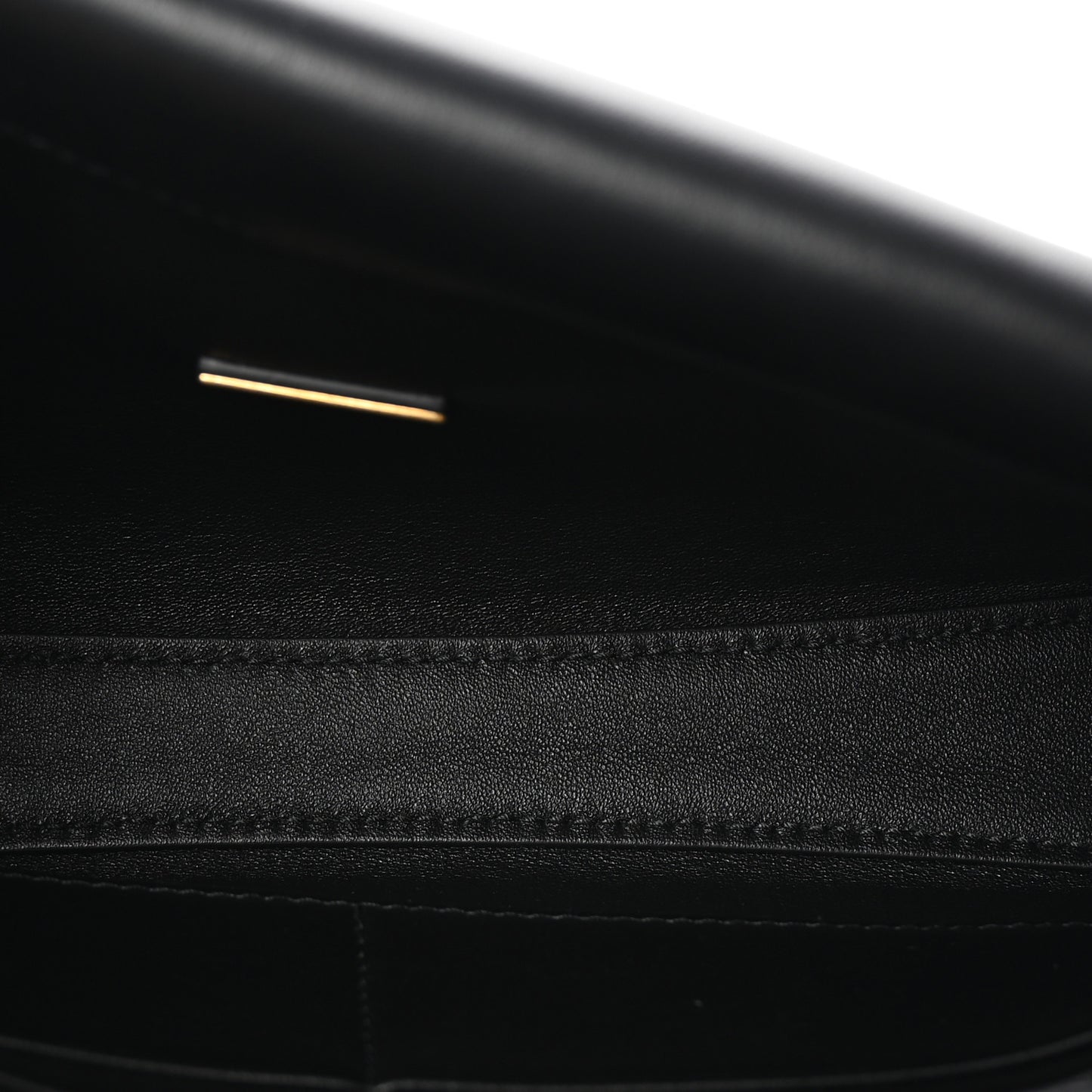 Smooth Calfskin Small Bel Air Clutch On Strap Black