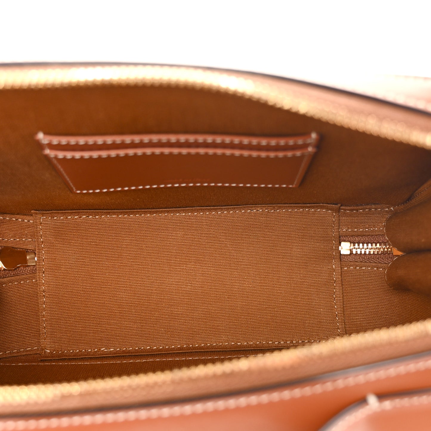 Triomphe Canvas Top Handle Messenger Box Tan