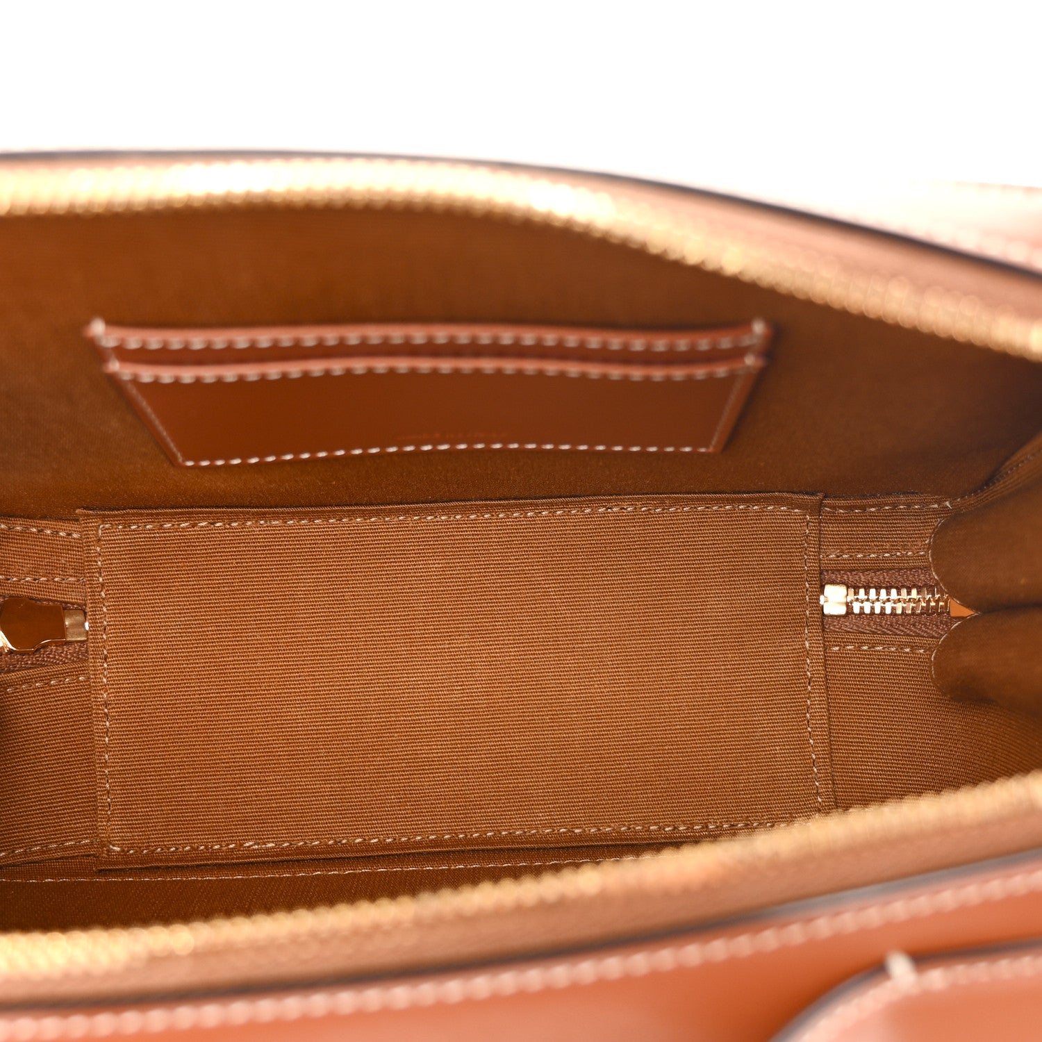 Celine Triomphe Canvas Top Handle Messenger Box Tan 5 of 10