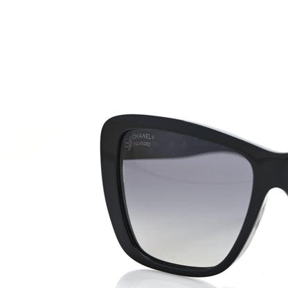 Chanel Acetate Polarized Butterfly Sunglasses 71548A Black 5 of 8