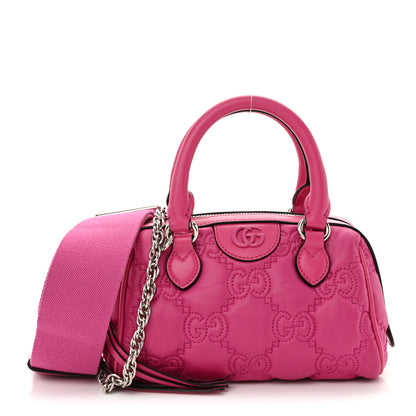 Gucci Nylon Calfskin Enamel GG Matelasse Mini Bowler Bag Lovely 1 of 10
