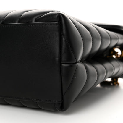 Saint Laurent Calfskin Y Quilted Monogram Medium Loulou Chain Satchel Black 9 of 9