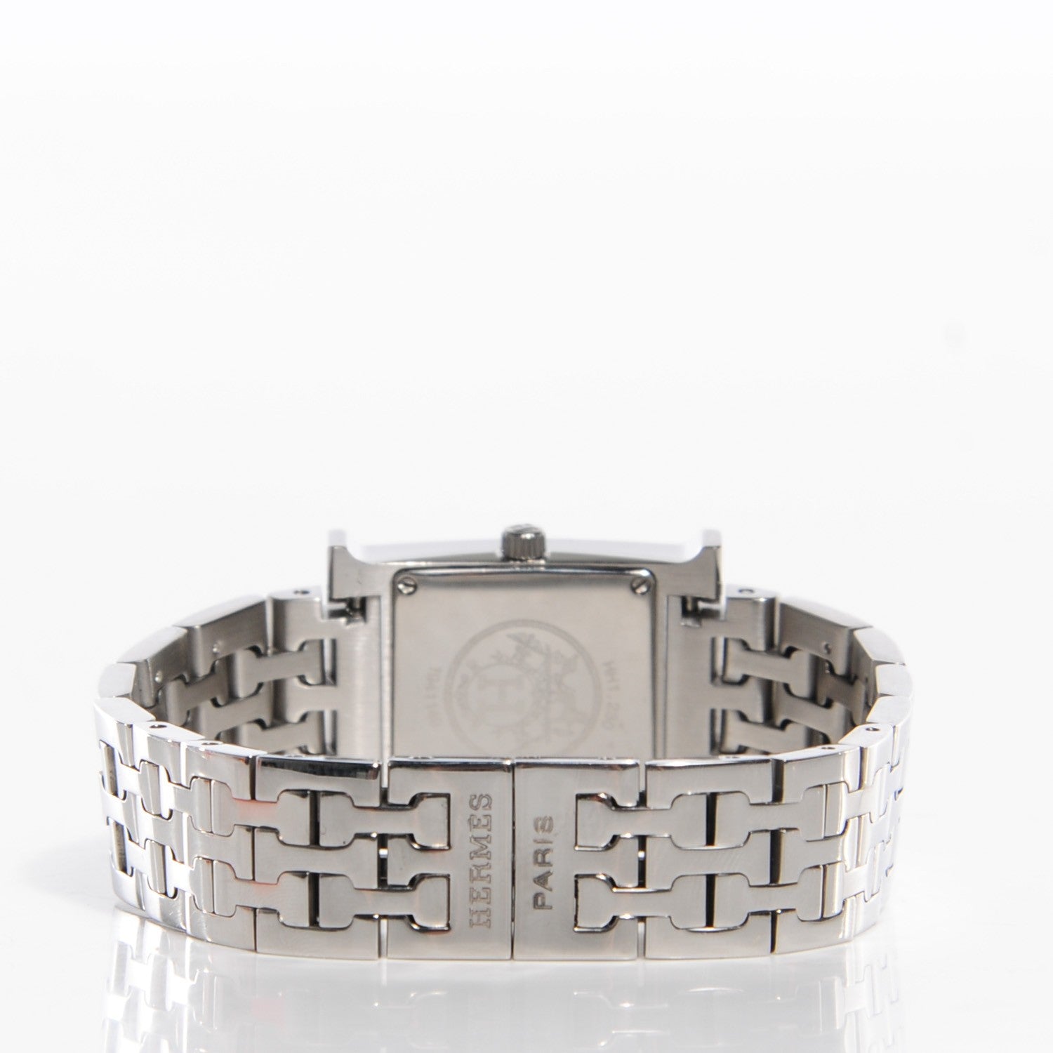 Hermes Stainless Steel Diamond Bezel 21mm Heure H Hour Quartz Watch 4 of 9