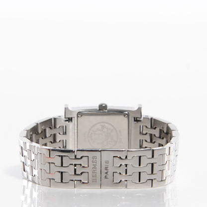 Hermes Stainless Steel Diamond Bezel 21mm Heure H Hour Quartz Watch 4 of 9