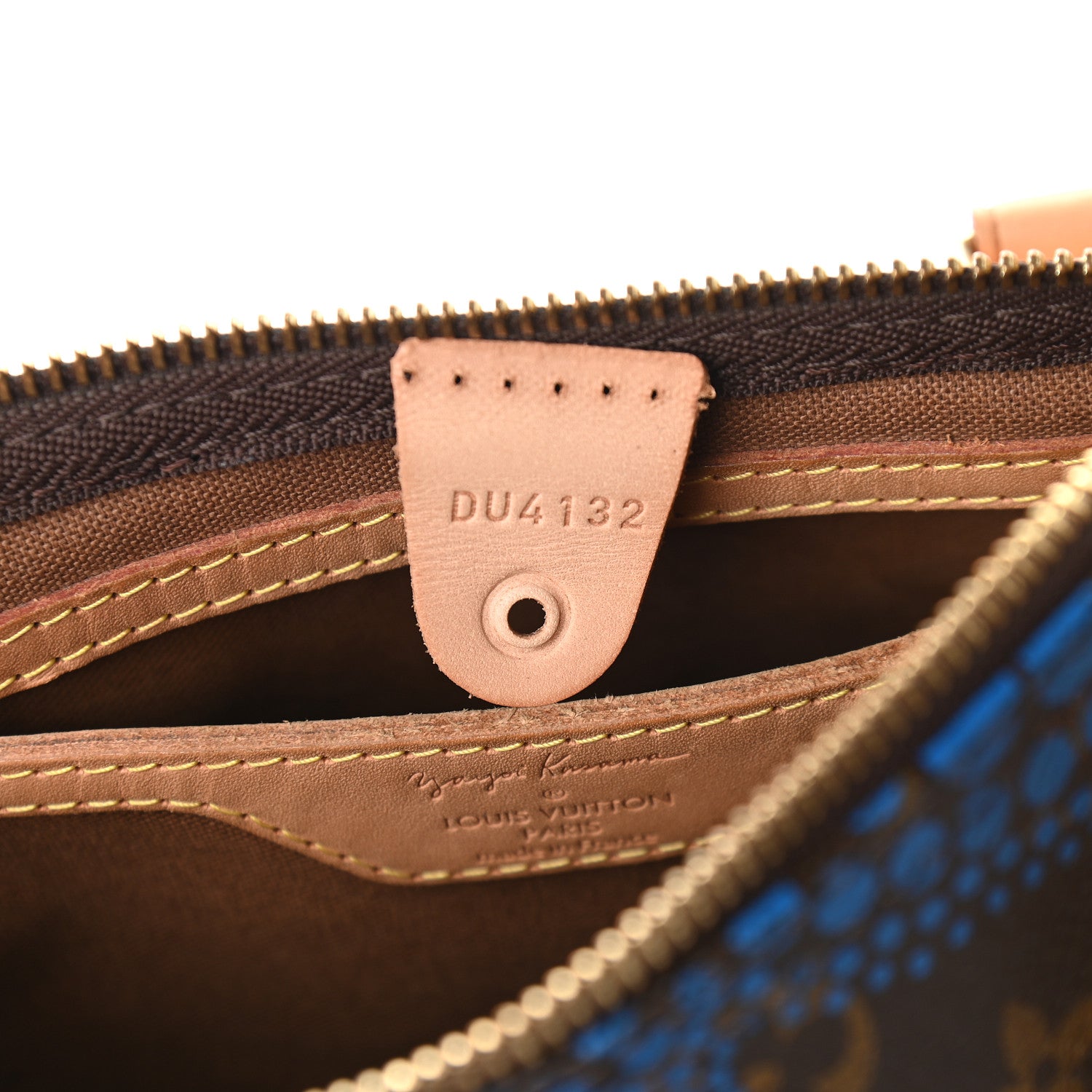 Louis Vuitton Monogram Kusama Town Speedy 30 Blue 7 of 10