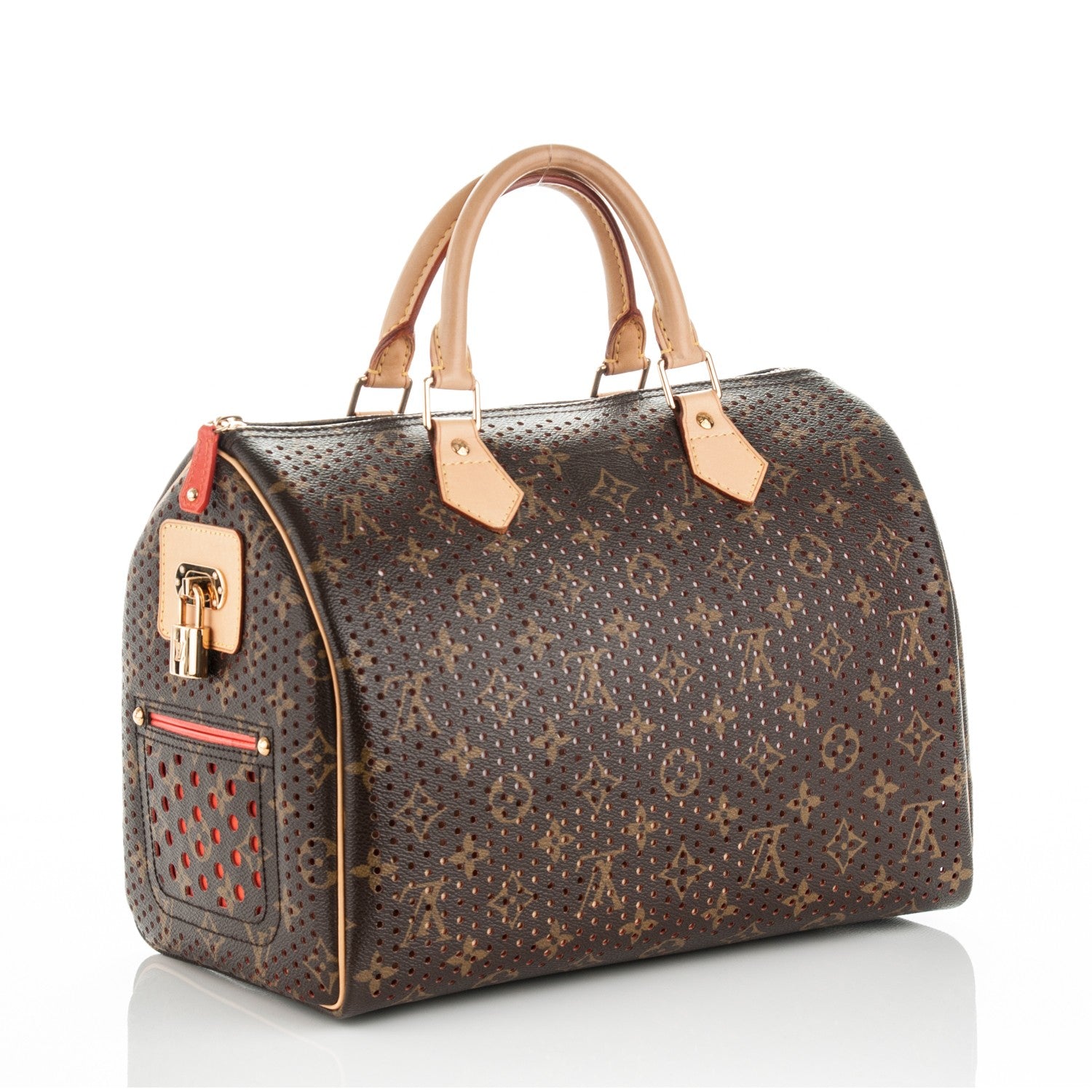 Louis Vuitton Monogram Perforated Speedy 30 Orange 3 of 7