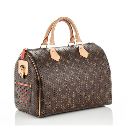 Louis Vuitton Monogram Perforated Speedy 30 Orange 3 of 7