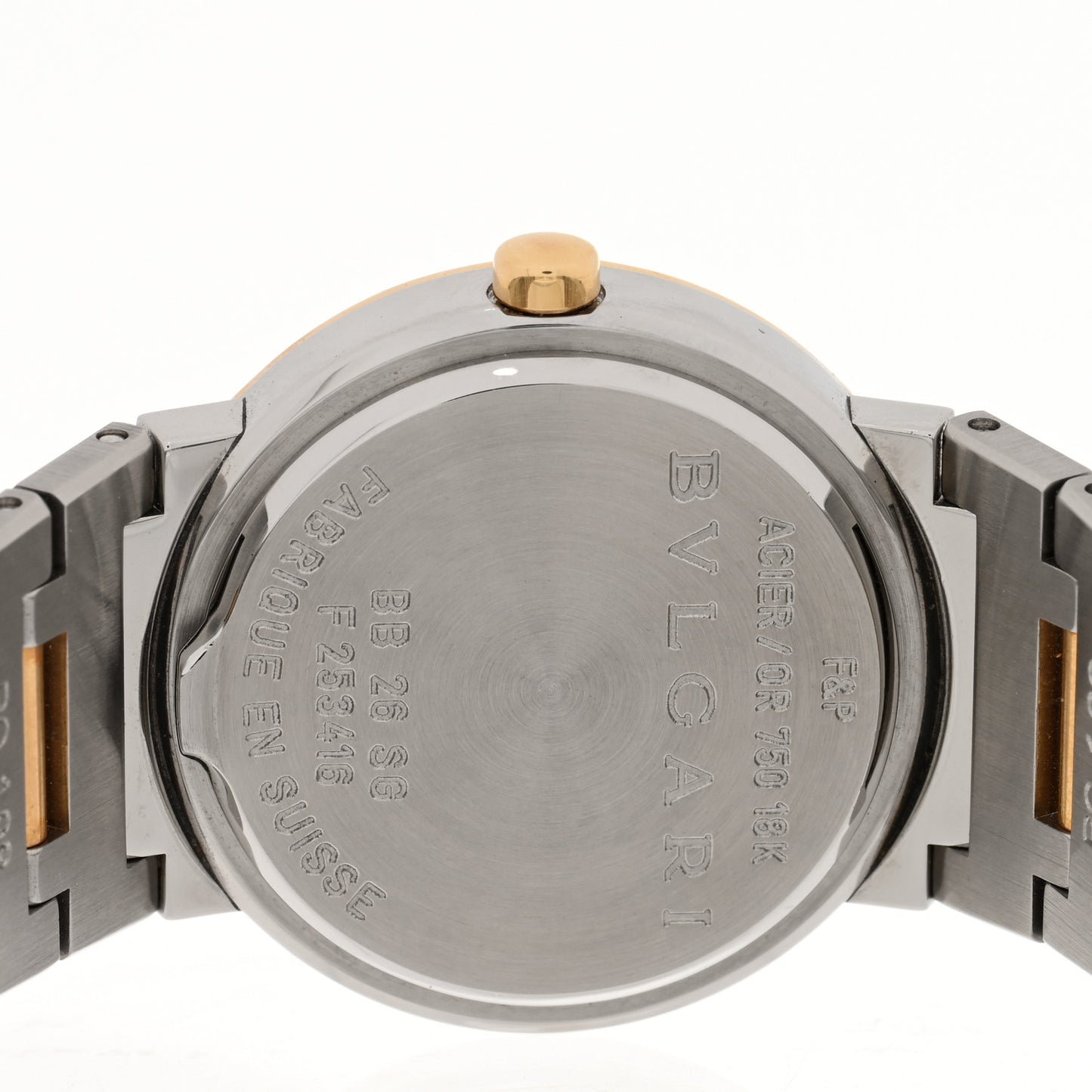 Stainless Steel 18K Yellow Gold 26mm Quartz Watch Black