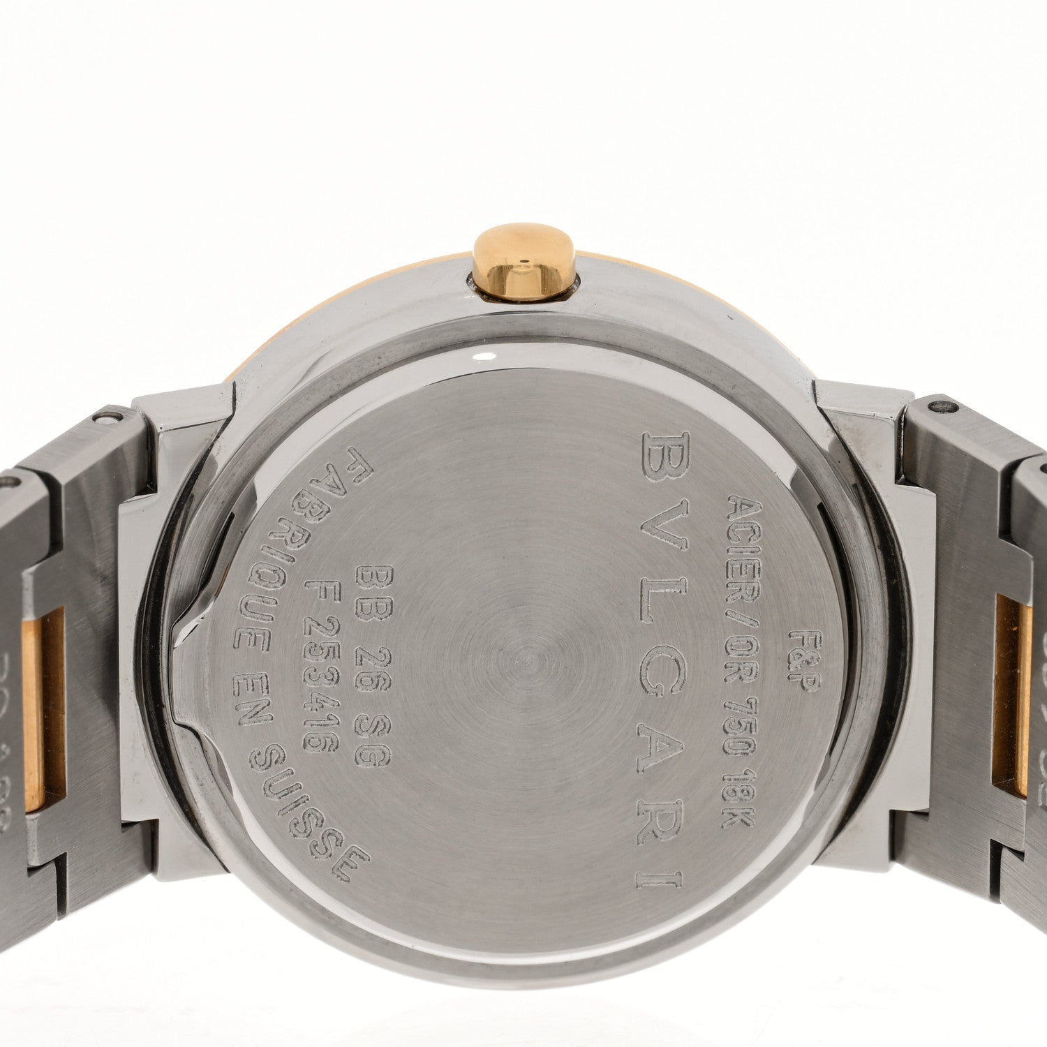 Bulgari Stainless Steel 18K Yellow Gold 26mm Quartz Watch Black 4 of 4