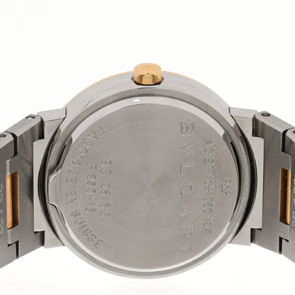 Bulgari Stainless Steel 18K Yellow Gold 26mm Quartz Watch Black 4 of 4