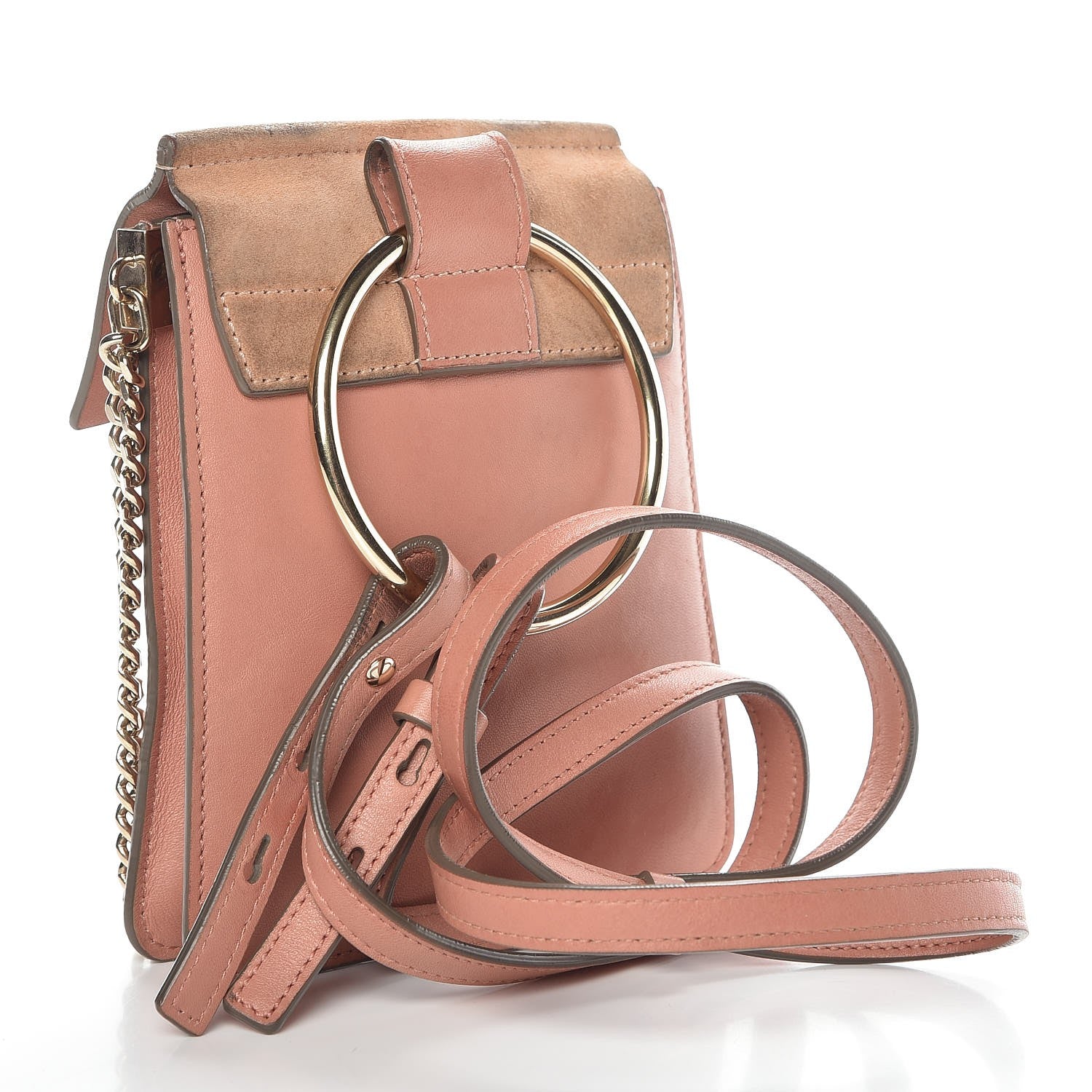 Chloe Suede Calfskin Mini Faye Bracelet Bag Ideal Blush 3 of 11