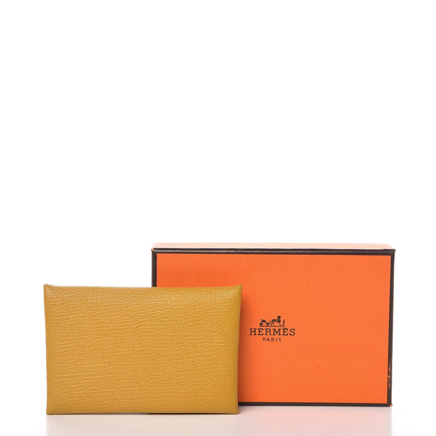 Chevre Mysore Calvi Card Case Jaune Ambre