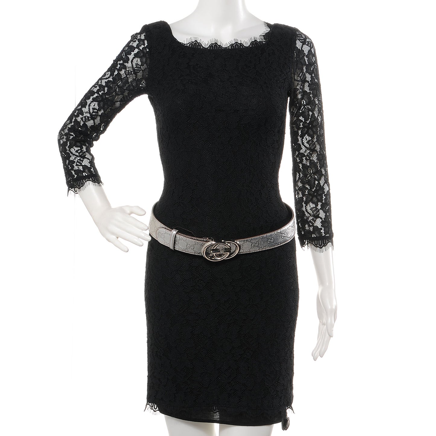 Guccissima GG Belt Silver 85 34