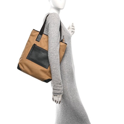 Gucci Canvas Calfskin Monogram Tall Tote Beige 2 of 10