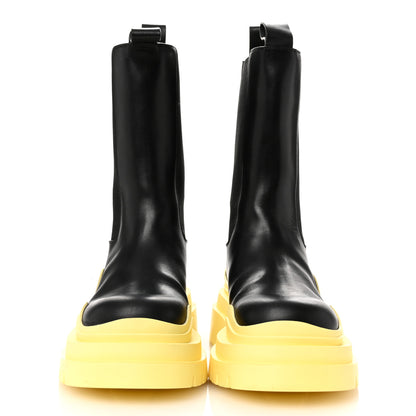 Bottega Veneta Calfskin The Tire Chelsea Boots 37 Black Yellow 3 of 11