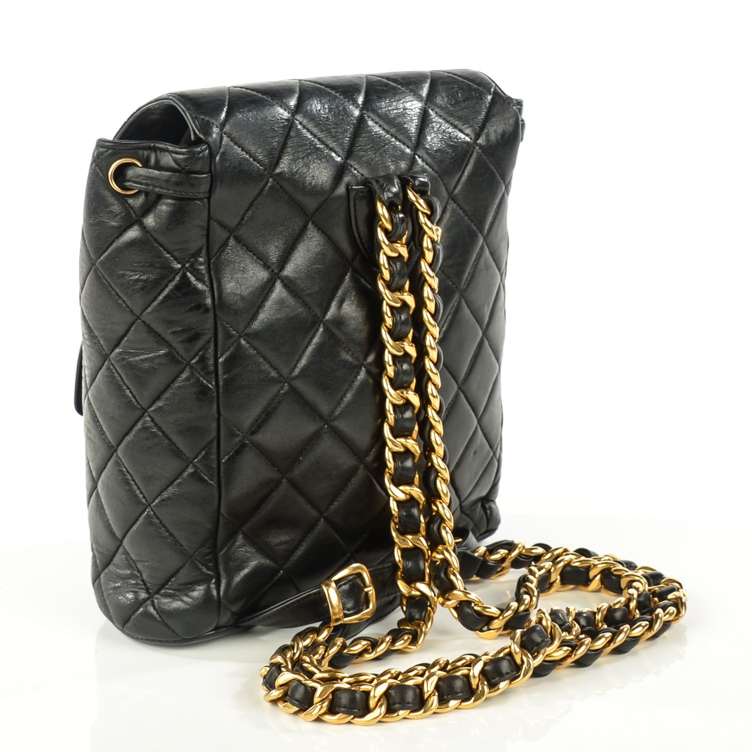 Chanel Lambskin Quilted Backpack Black 3 of 9
