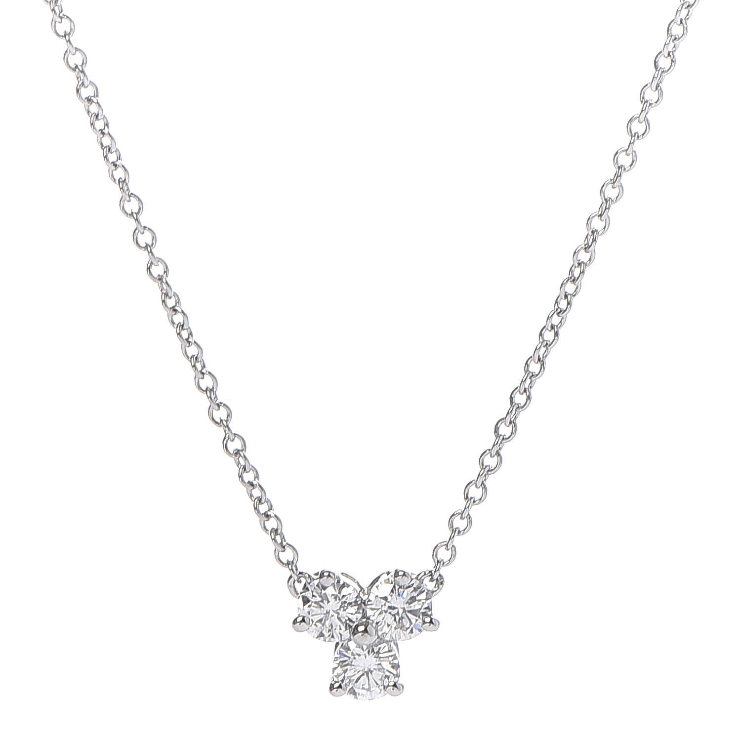 Tiffany Platinum Diamond Aria Pendant Necklace 4 of 6
