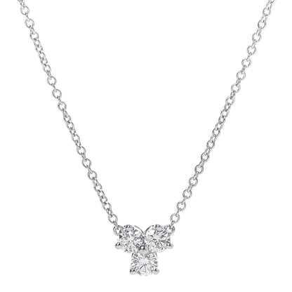 Tiffany Platinum Diamond Aria Pendant Necklace 4 of 6