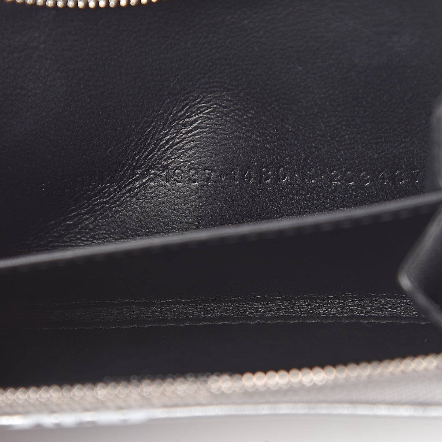 Metallic Calfskin Losange Monogram Everyday Zip Around Card Case Silver Black White